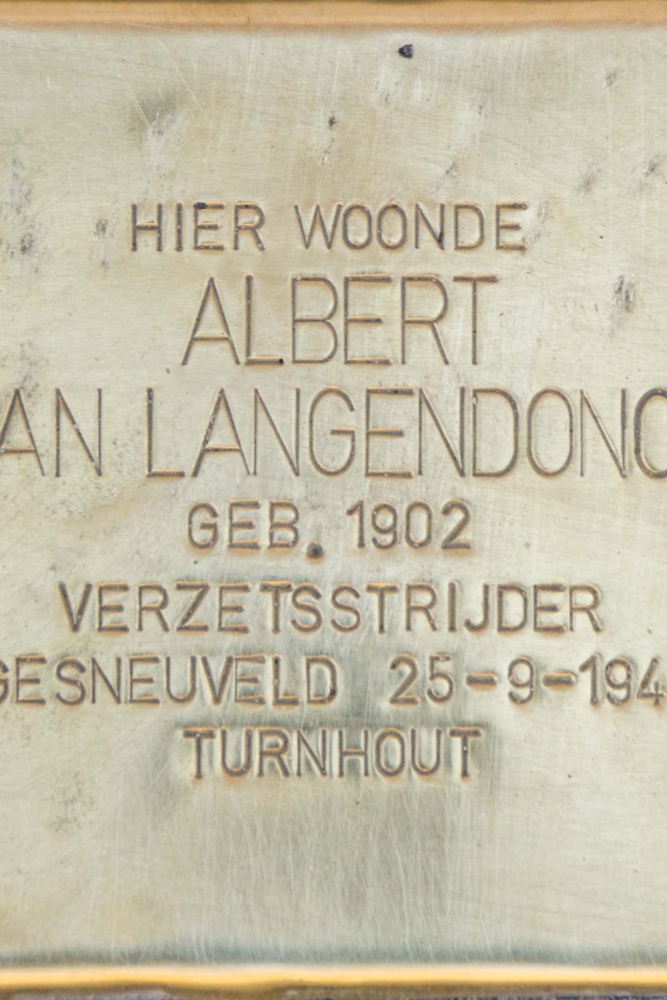Stolperstein verzetsman Albert Van Langendonck Turnhout #3
