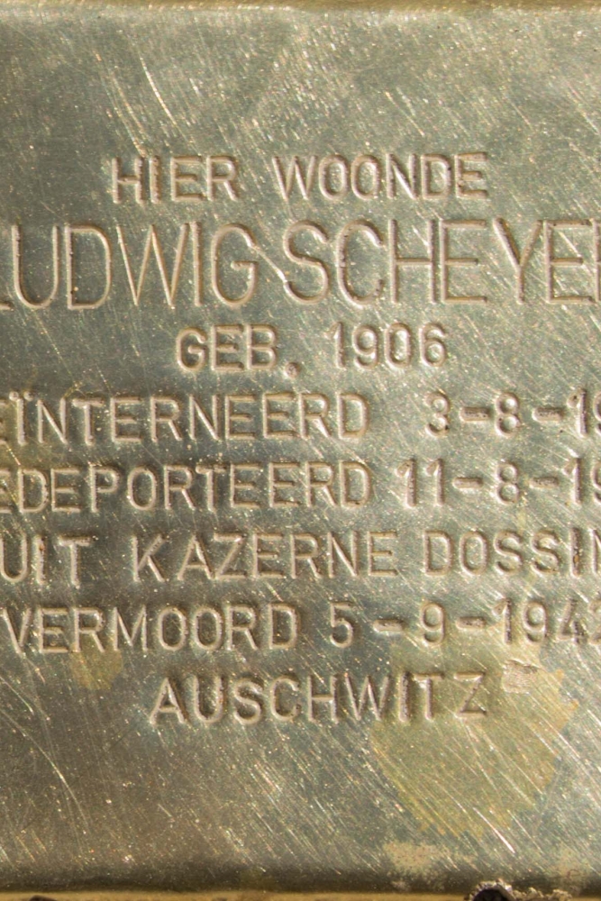 Stumbling stone Jewish victims Ludwig Scheyer and Julie Bongartz Turnhout #4