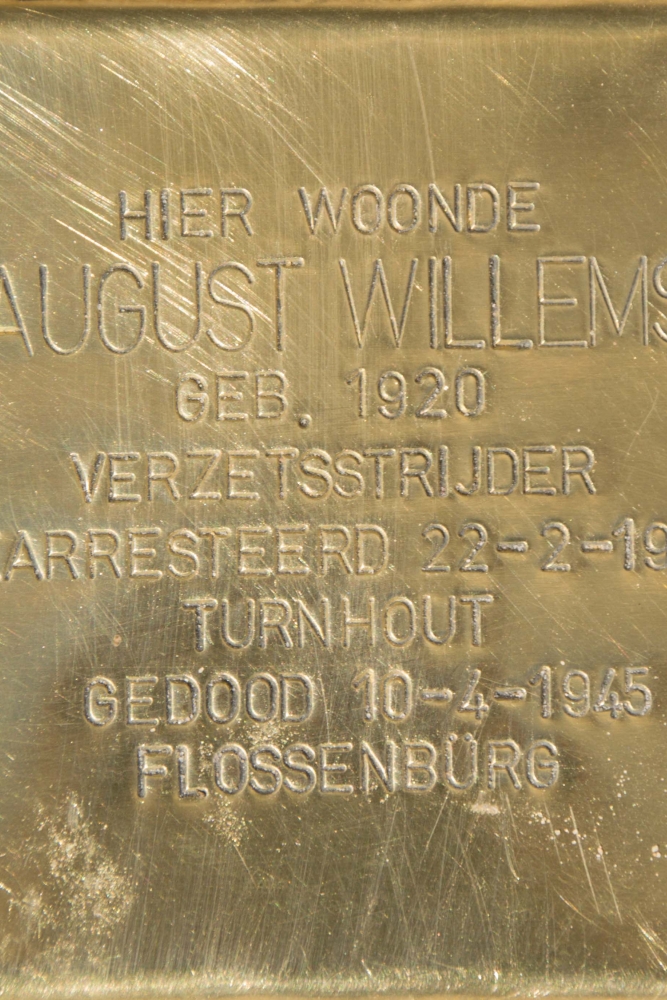 Stolperstein verzetsman August Willems Turnhout #2