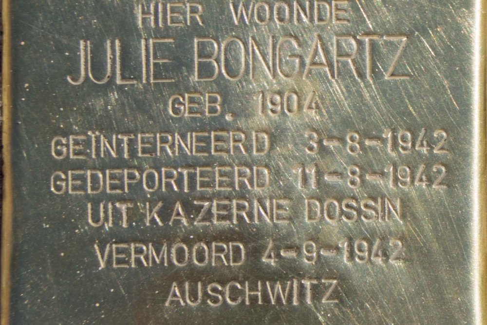Stumbling stone Jewish victims Bruno Herz and Klara Hirsch Turnhoutt #2