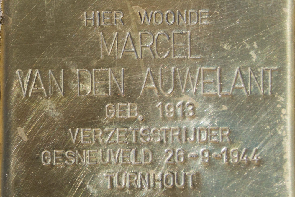 Stolperstein verzetsman Marcel Van den Auwelant Turnhout #2