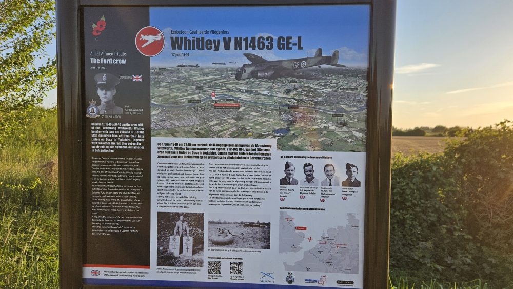 Crashlocatie Armstrong Whitley MkV N1463 GE-L #1