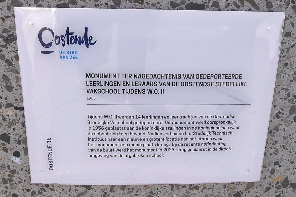 Memorial to the Deportees of the Municipal Vocational School Oostende #3