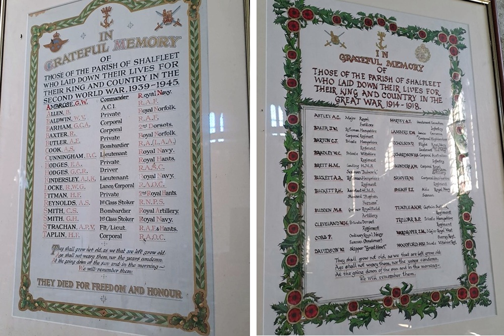 Memorials St Michael Church Shalfleet #3