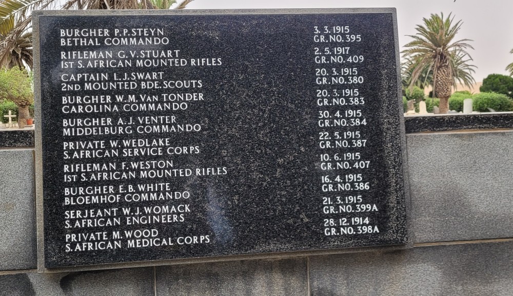 Commonwealth War Graves Memorial Swakopmund Municipal Cemetery #3