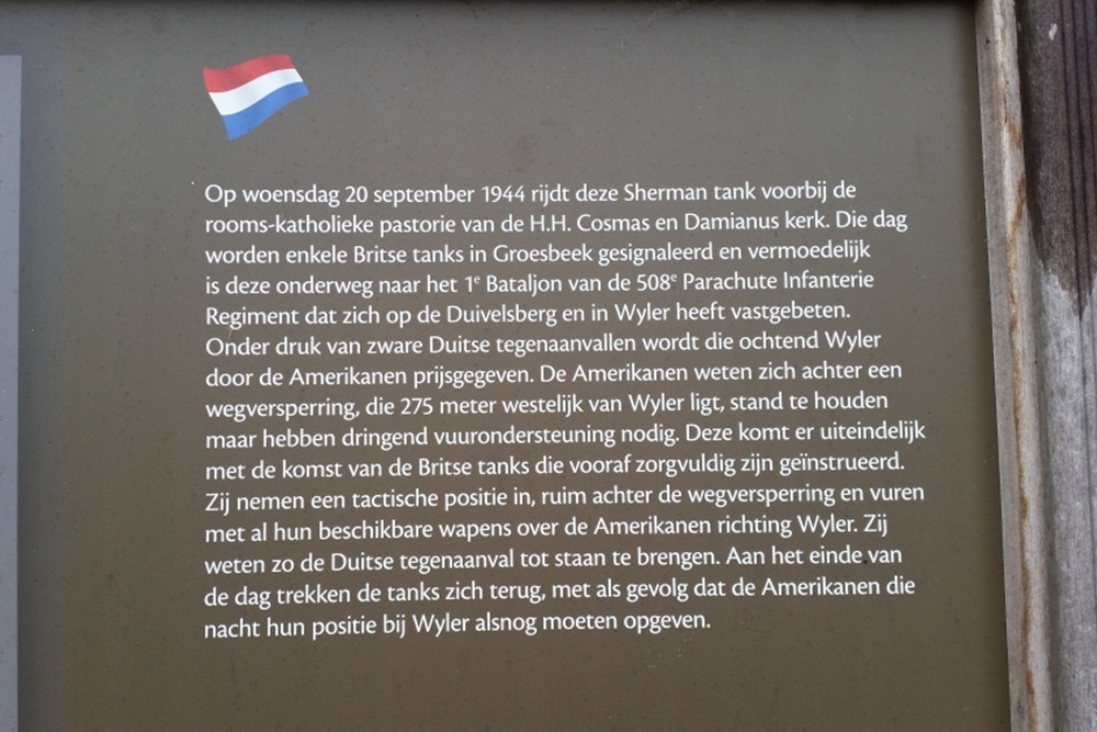 Historical Panel September 1944: Kloosterstraat Sherman #2