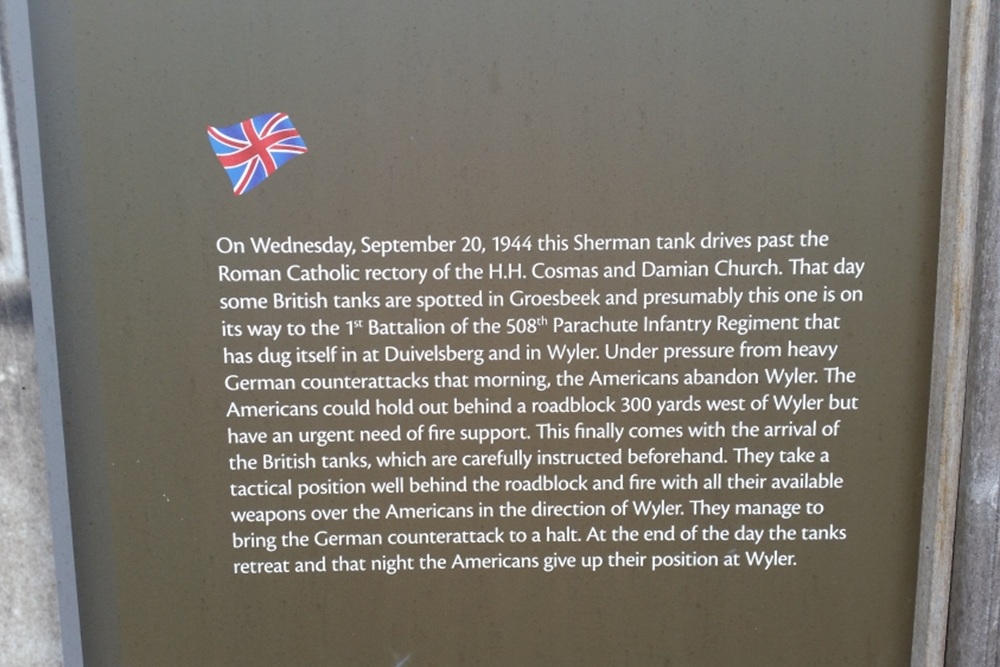 Historical Panel September 1944: Kloosterstraat Sherman #3