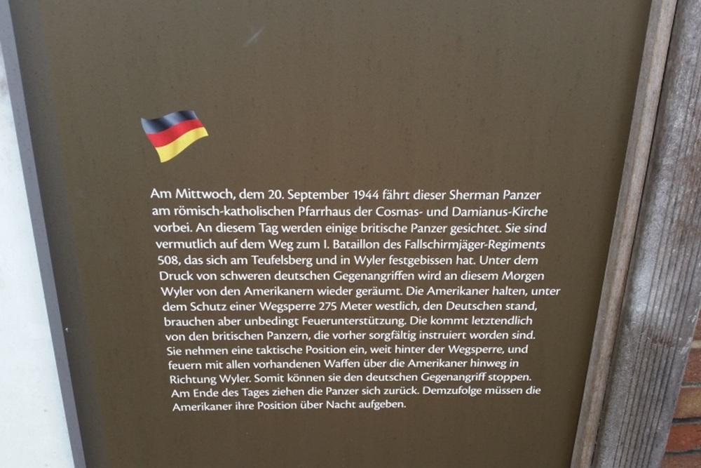 Historical Panel September 1944: Kloosterstraat Sherman #4
