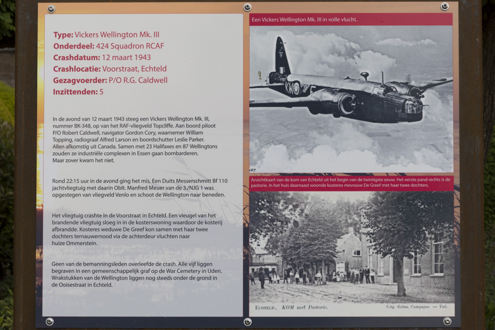 Memorial Crash Location Vickers Wellington Mk III BK348 QB-J #3