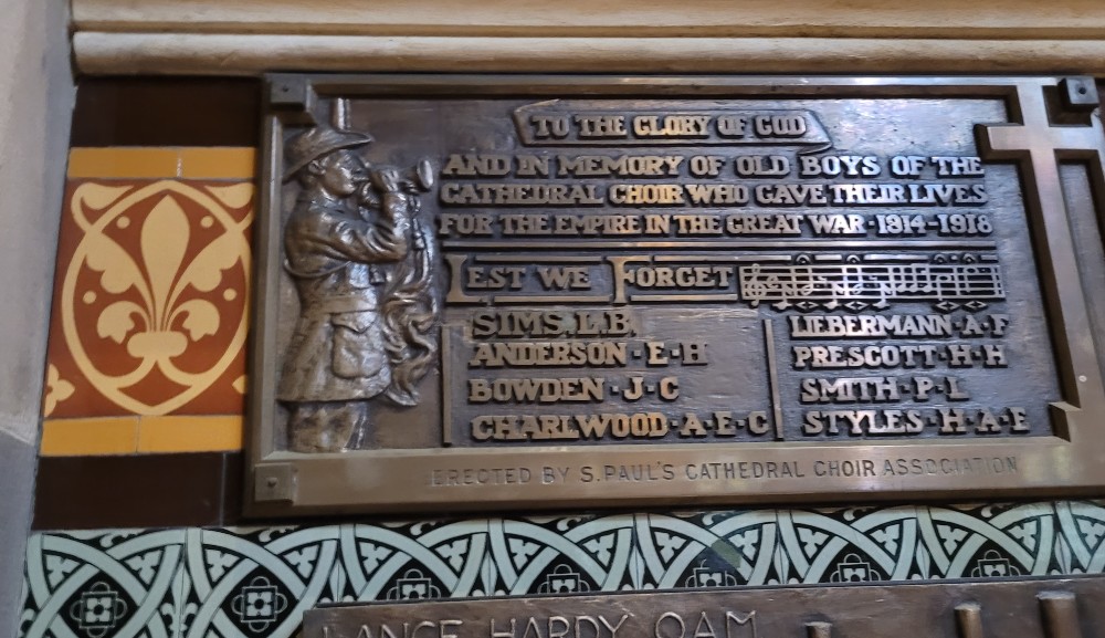 Memorials WW1 St Pauls Cathedral #8