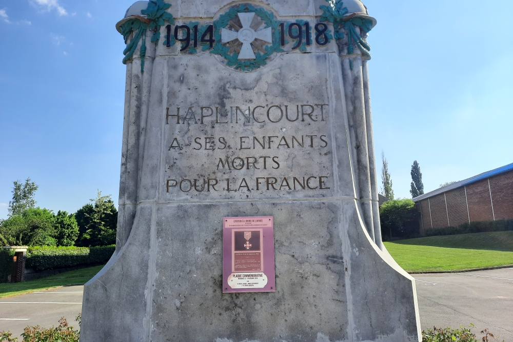 War Memorial Haplincourt #2