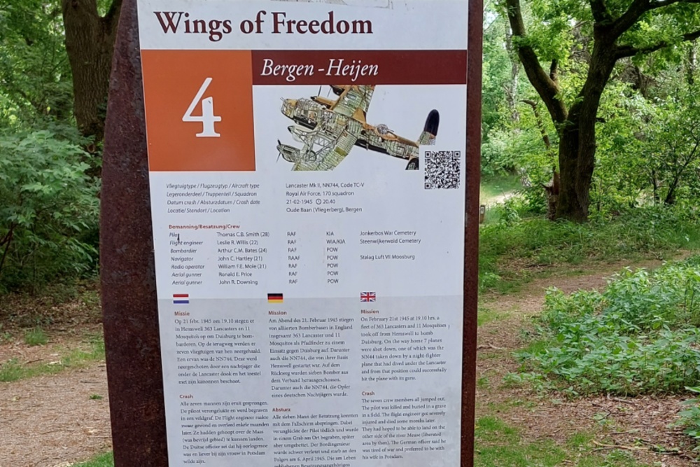 Cycle Route Wings of Freedom: Crash Site Lancaster Mk II, NN744 #3
