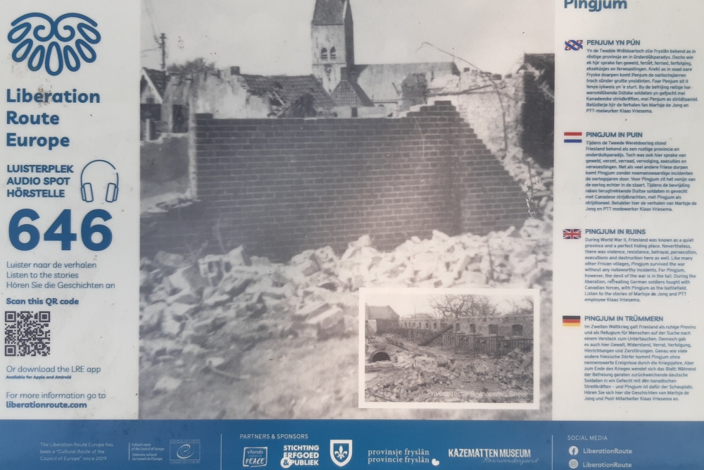 Liberation Route Marker 646: Pingjum in Ruins #2