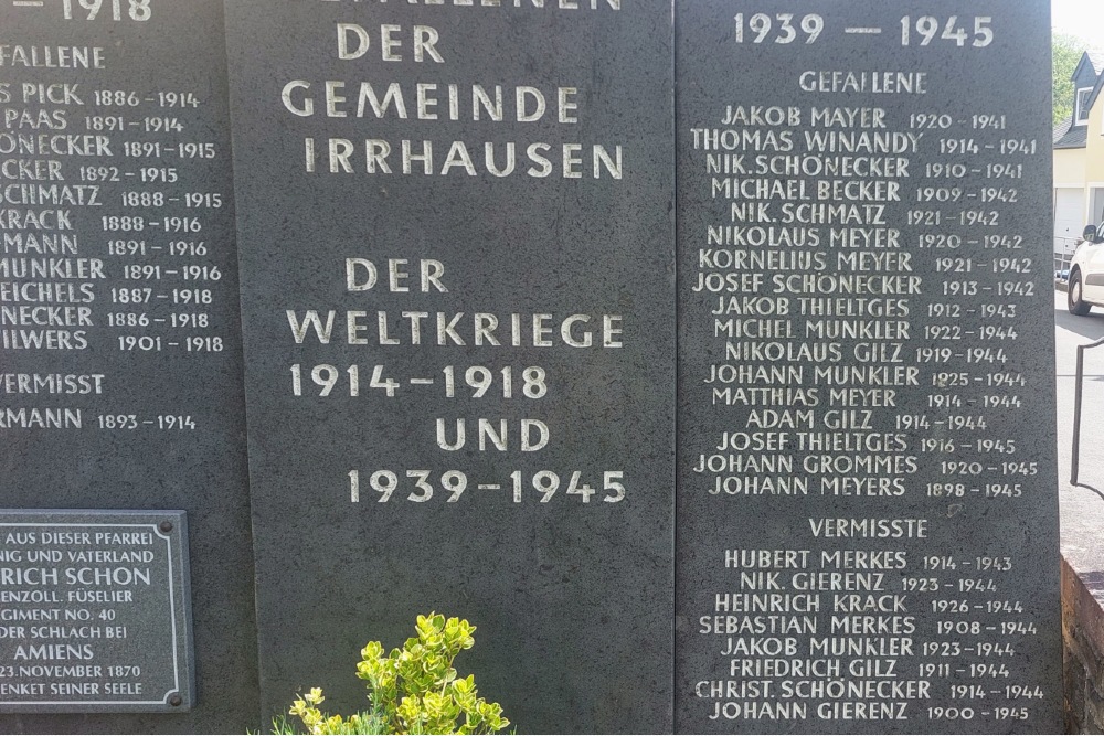 Oorlogsmonument Irrhausen #4
