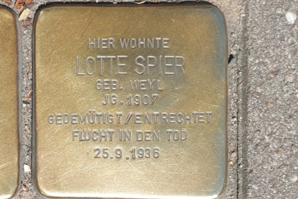 Stolpersteine Hagsche Strasse 66-68 #4