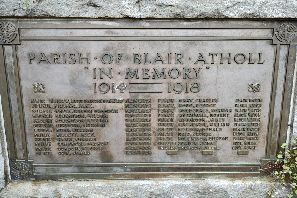 Oorlogsmonument Blair Atholl #3