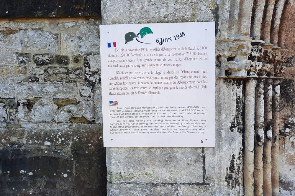Information Panels Church Of Sante Marie Du Mont