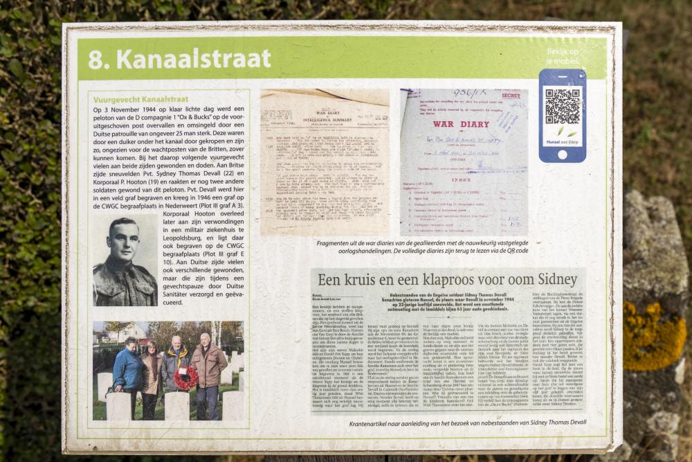 Warpath Hunsel Information sign 8: Kanaalstraat