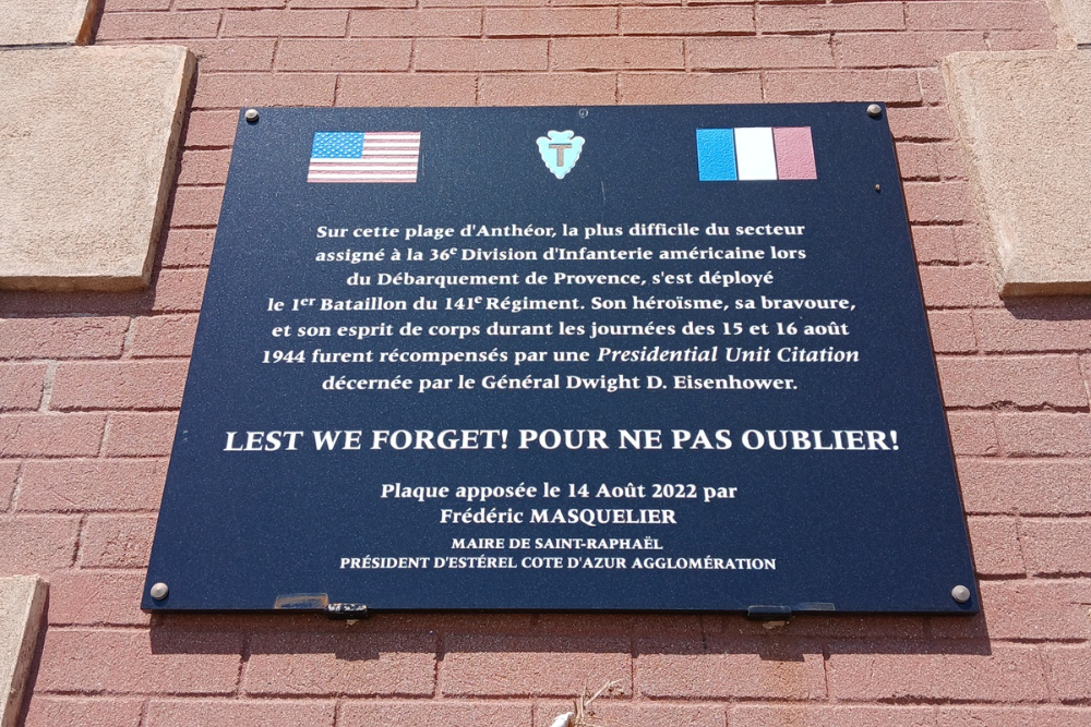 Memorial 1st Battalion of the 141st Regiment Anthéor Beach