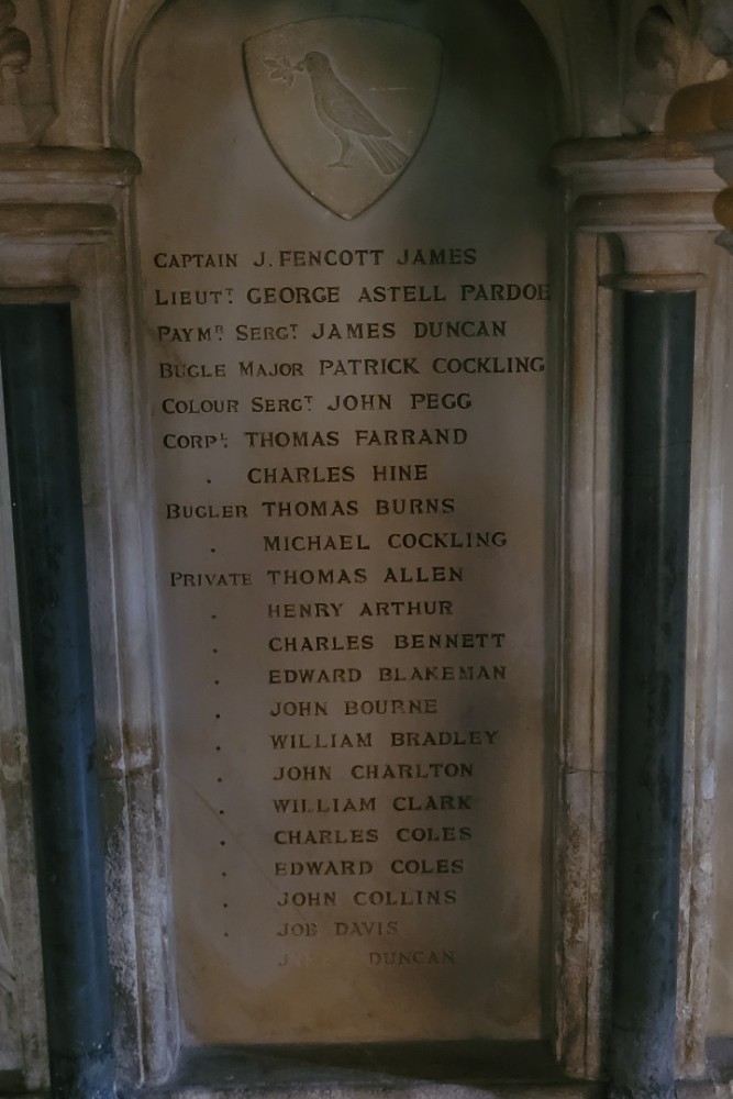 Gedenktekens Somerset Light Infantry Wells Cathedral #5
