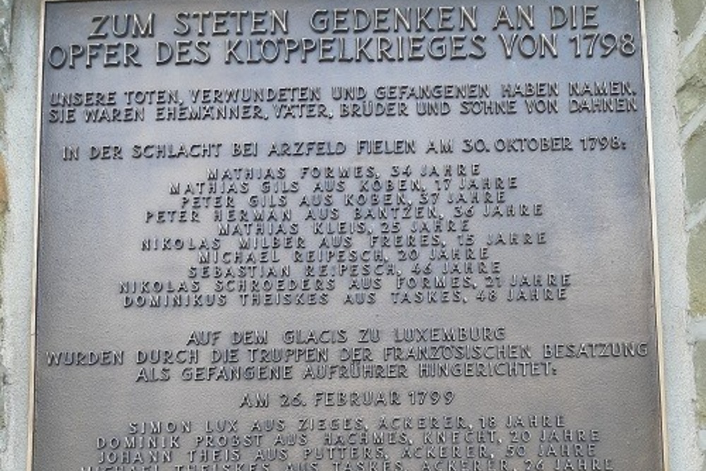 War Memorial 1798 Dahnen #3