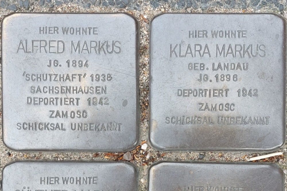 Stumbling Stones August Bebel-Strasse/Bahnhofstrasse #6