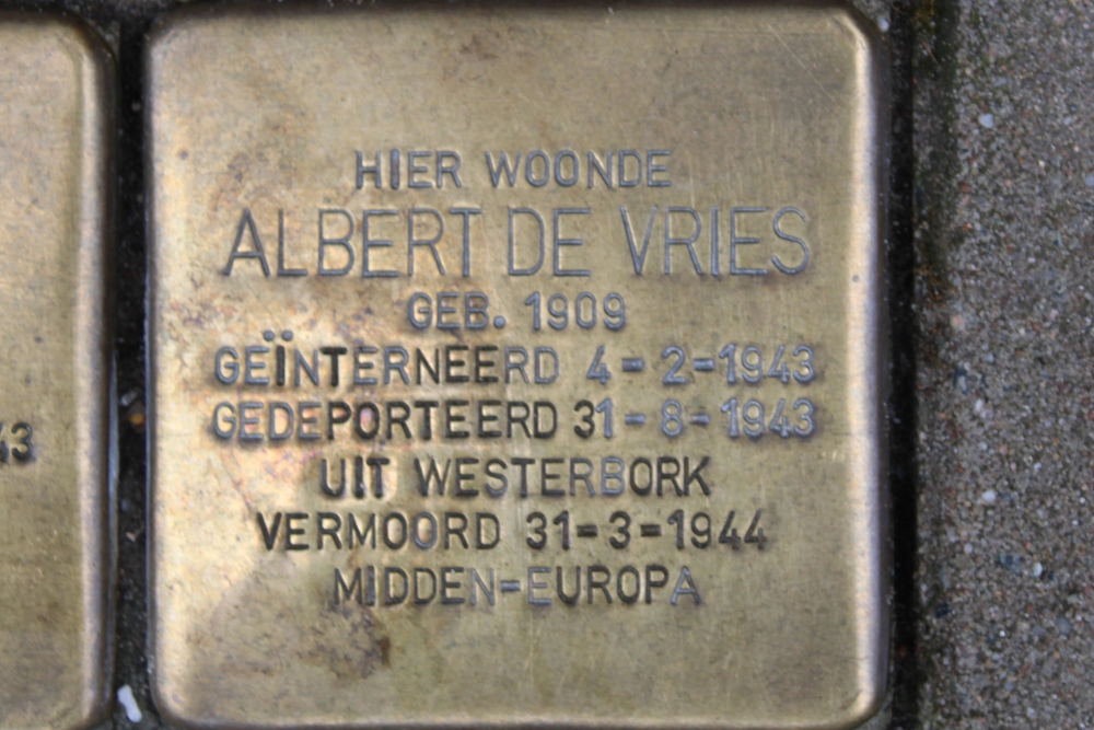 Stolpersteine Uithoornstraat 17 #4