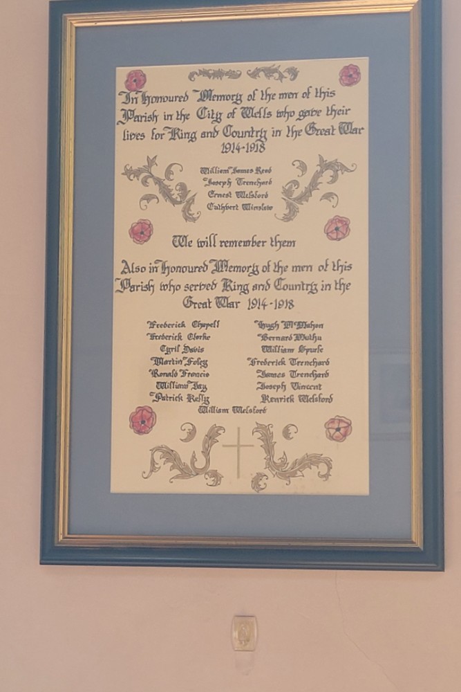 Memorial St Joseph & St Teresa's Church Wells