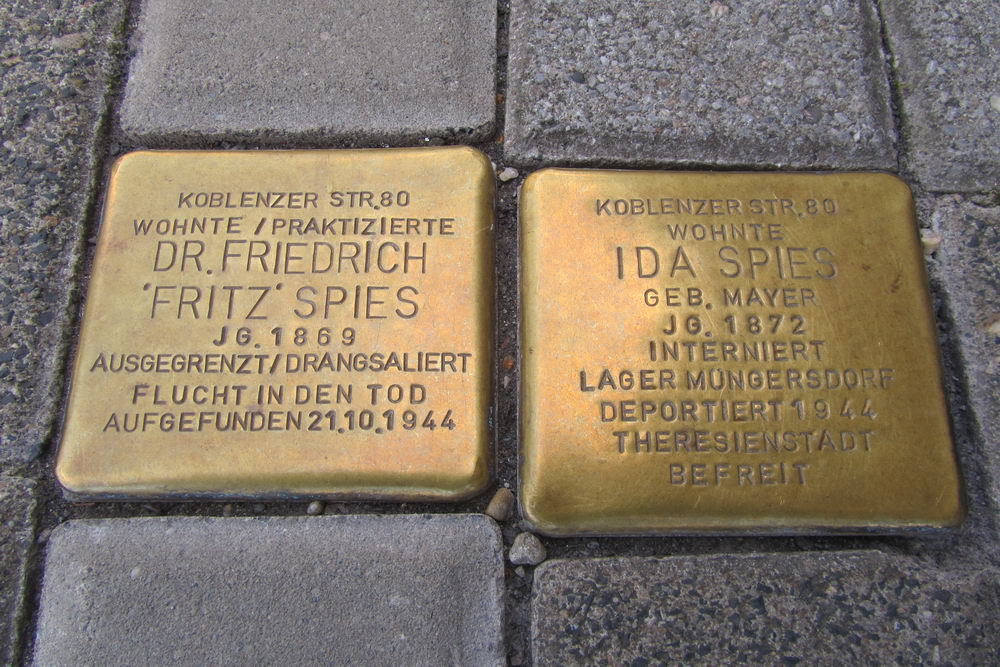 Stumbling Stones Koblenzer Str./Ecke Schönhauser Straße #1
