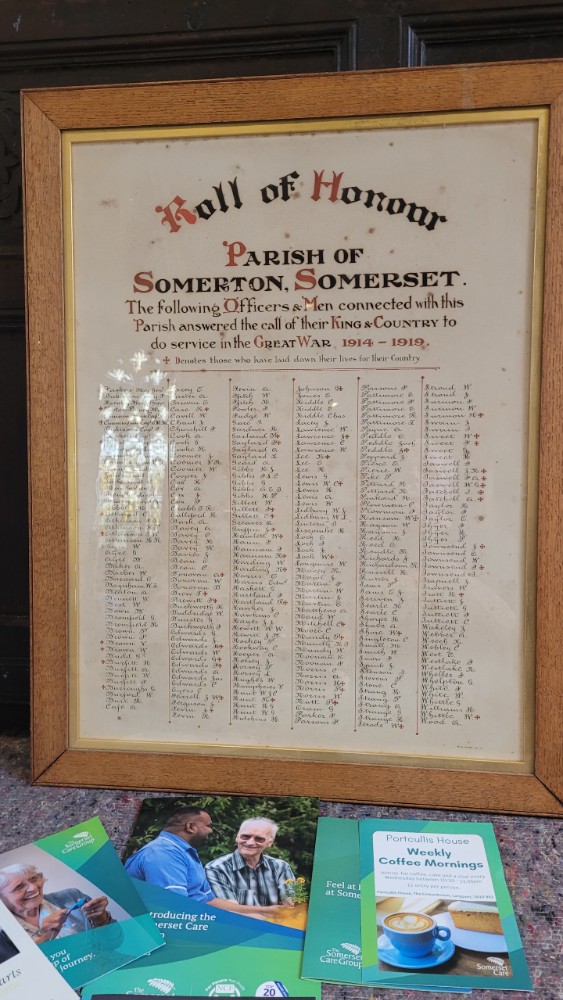 Rolls Of Honour St Michael & All Angels Somerton #4