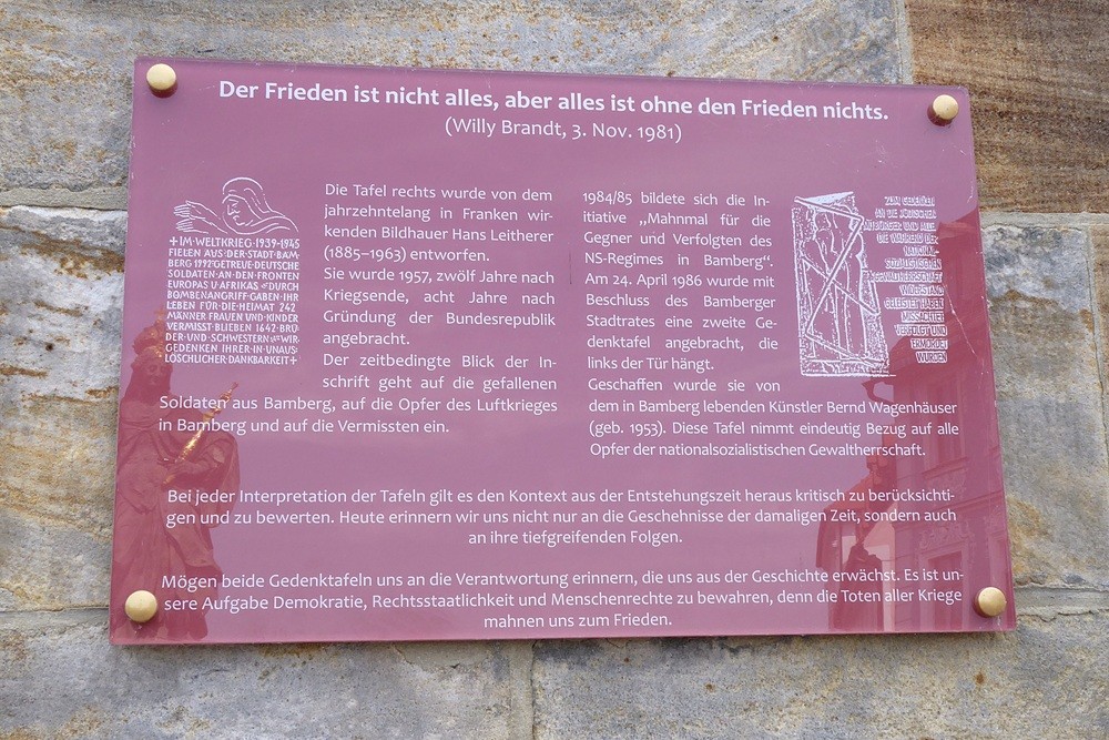 Monument Bamberg Victims World War 2 #3