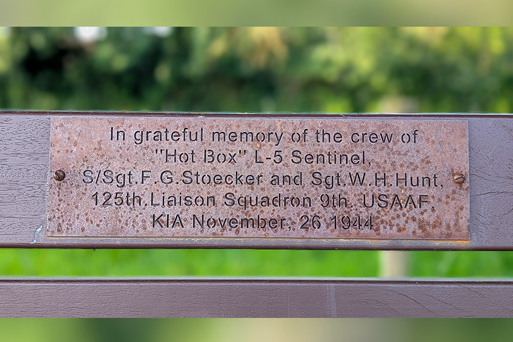 Memorial Bench “Hot Box” #1