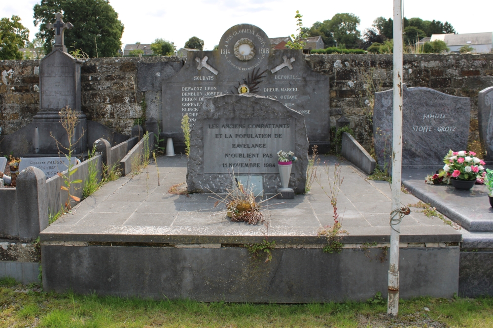 Oorlogsmonument Havelange Begraafplaats	