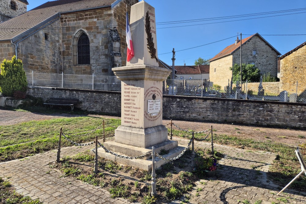 War Memorial  Prangley -Villegusien le Lac #2