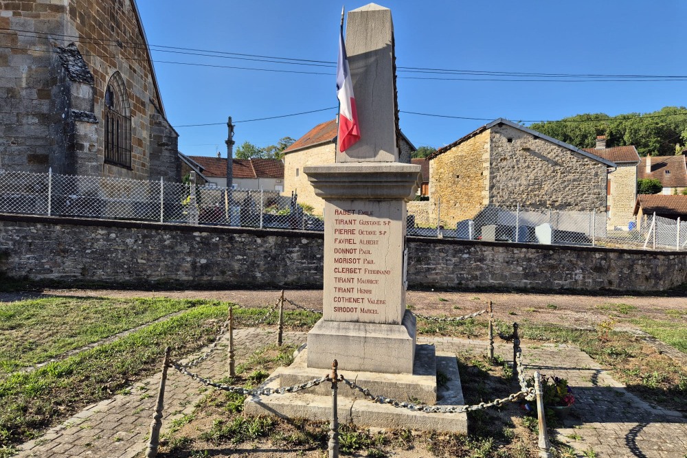 War Memorial  Prangley -Villegusien le Lac #3