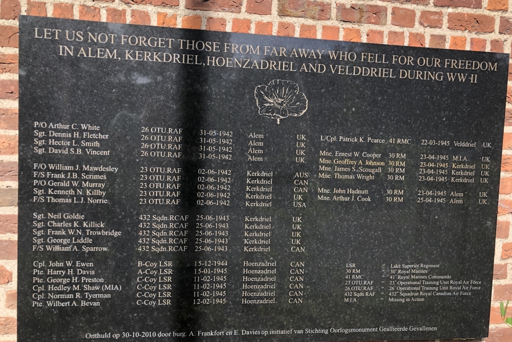 Fallen Allies Memorial Municipality Maasdriel #4