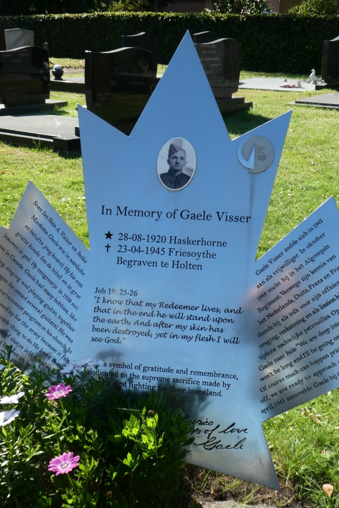 Memorial Private Gaele Visser Dutch Reformed Cemetery Haskerhorne #5