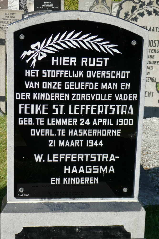 Dutch War Graves Dutch Reformed Cemetery Haskerhorne #7