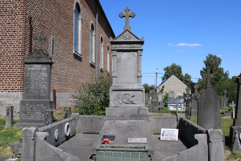 Belgische Graven Oudstrijders Rhisnes Oude Begraafplaats #1