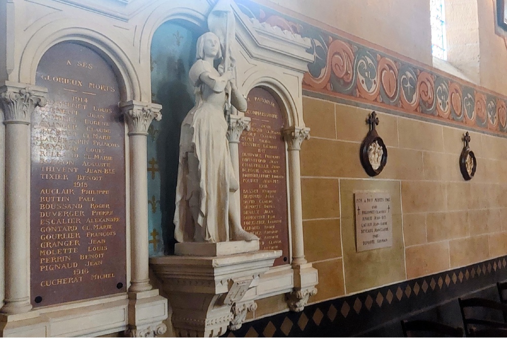 Oorlogsmonument in Kerk Saint-Germain-Lespinasse #3