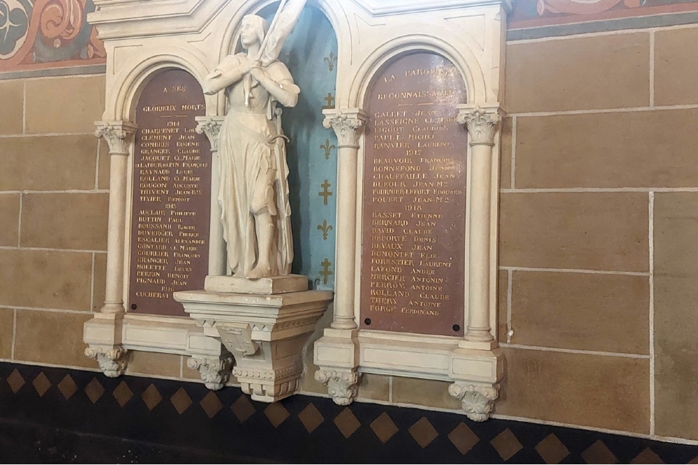 Oorlogsmonument in Kerk Saint-Germain-Lespinasse #4
