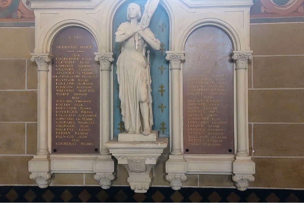 Oorlogsmonument in Kerk Saint-Germain-Lespinasse #5