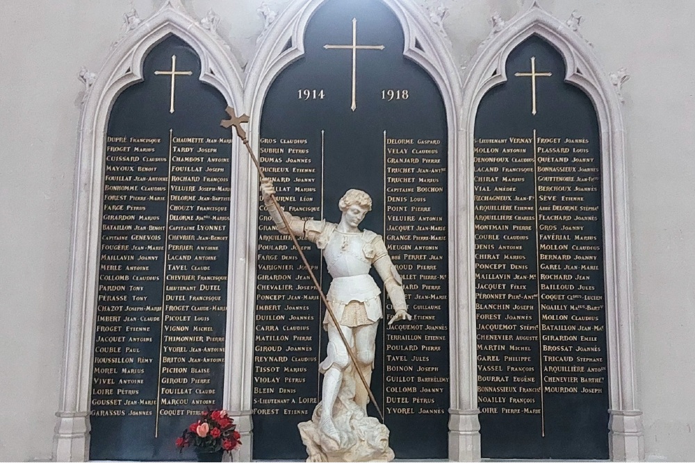 War Memorial  Pannissiéres Church
