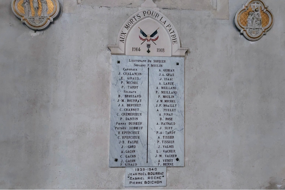 War Memorial  Saint-Cyr-les Vignes Church #2