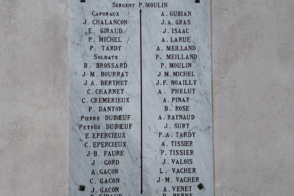 War Memorial  Saint-Cyr-les Vignes Church #4