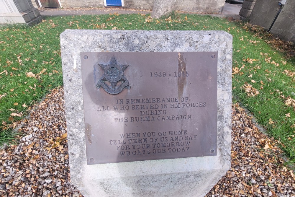 Gedenkteken Burma Star Association Bridport #3