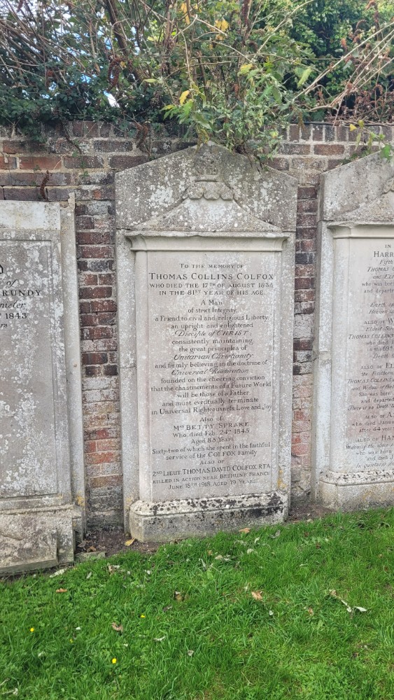 Memorial 2nd Lieut. T.D. Colfox #2
