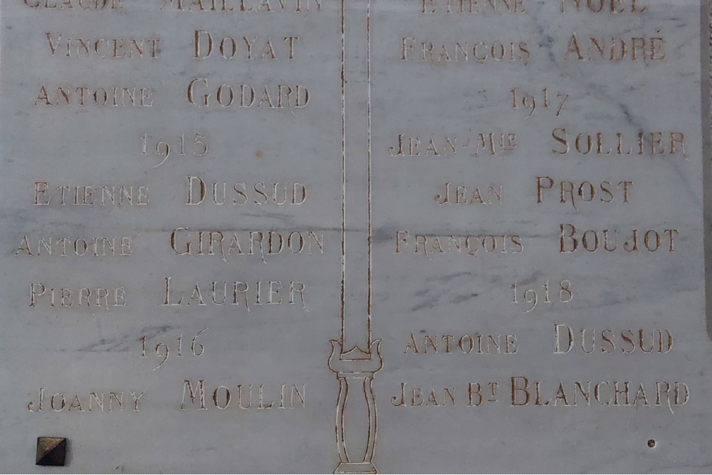 War Memorial  Salt-en-Donzy Church #2