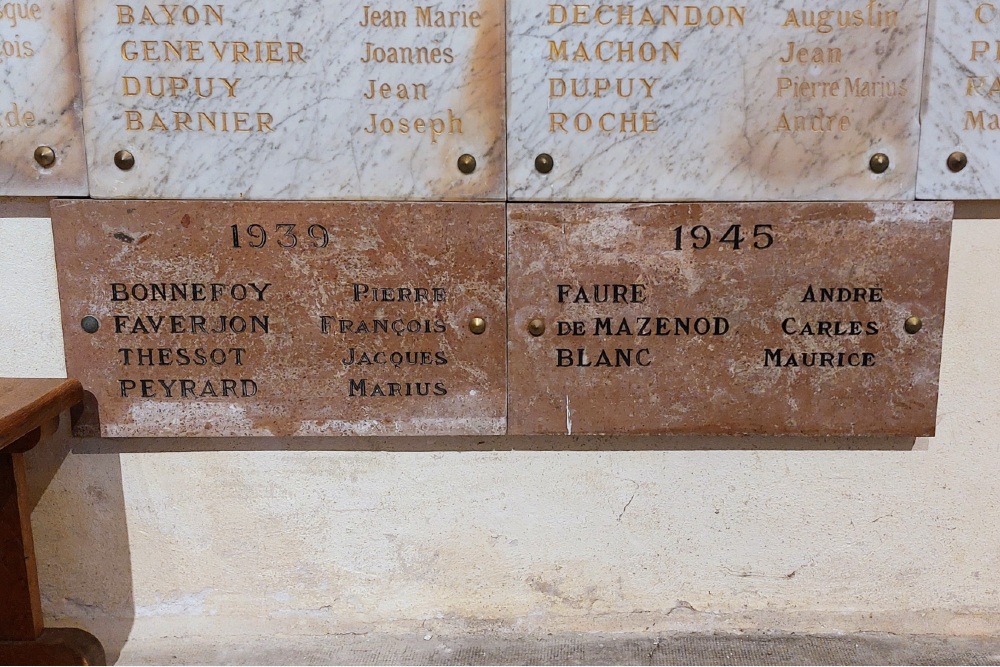 War Memorial Saint-Marcellin-en-Forez Church #2