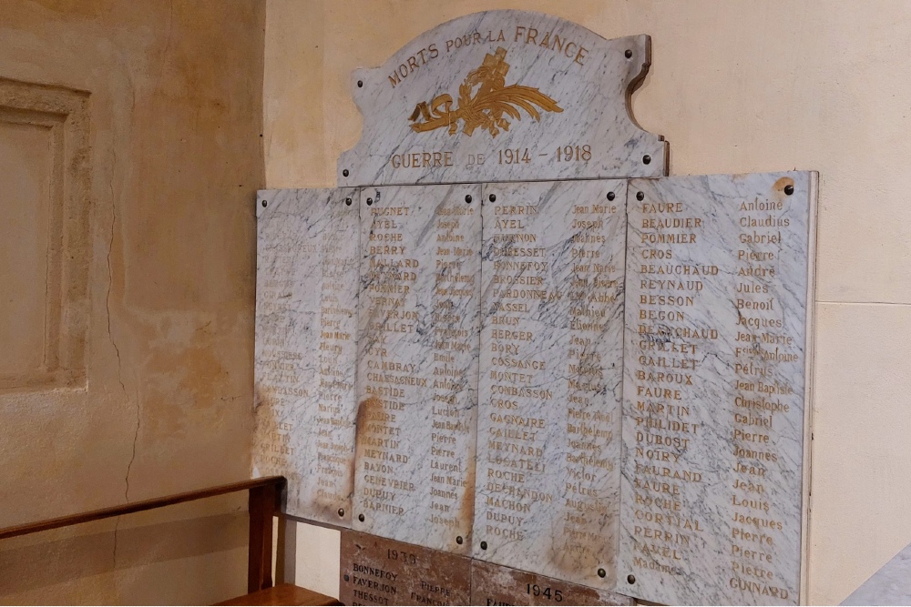 War Memorial Saint-Marcellin-en-Forez Church #3